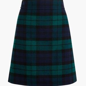 J Crew Wool-blend skirt in Black Watch Plaid - Size 2